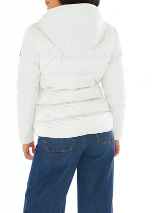 Yes Zee giubbino imbottito corto con cappuccio avorio J045-M800 0157 YES-ZEE