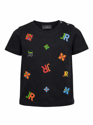 John Richmond T-shirt neonato Anrix stampe logo nero
