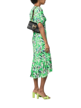 Pinko borsa Love One Mini in pelle con logo Love Birds beige oro 100074-A0F1 Z99Q PINKO