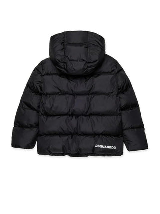 Dsquared2 piumino bambino con cappuccio nero DQ1090-D00BN DQ900 DSQUARED2 