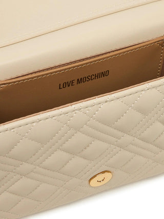 Love Moschino borsa a tracolla in ecopelle trapuntata ecrù oro JC4079PP0O-LA0 110 MOSCHINO LOVE 