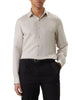 Calvin Klein camicia uomo misto lino slim fit tortora