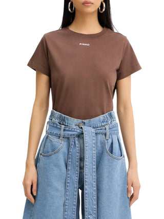 Pinko T-shirt manica corta Basico con logo nero