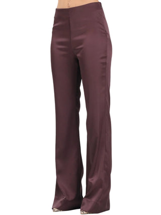 Pinko pantaloni Pinolo flare satin viola