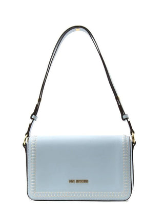Love Moschino borsa a spalla in ecopelle celeste