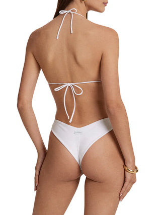 Me Fui bikini triangolo e slip a V bianco