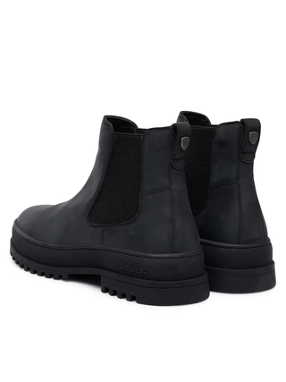 Blauer stivaletti uomo Iuka Chelsea in pelle nero F5IUKA02-LEA BLK BLAUER 