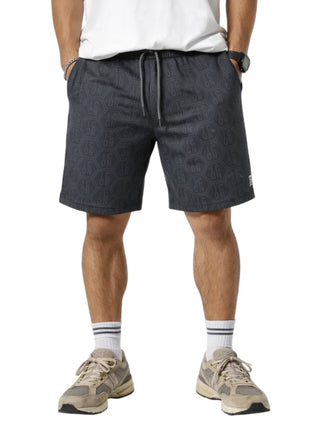 Icon bermuda uomo in fantasia logata nero