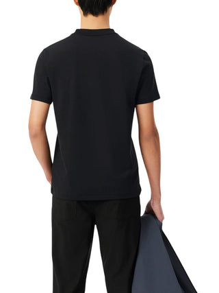 Lacoste T-shirt manica corta uomo in piquè nero