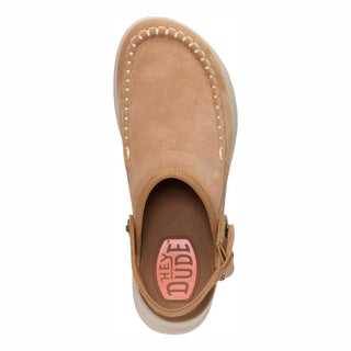 Hey Dude sabot donna in suede Delray Clog cuoio