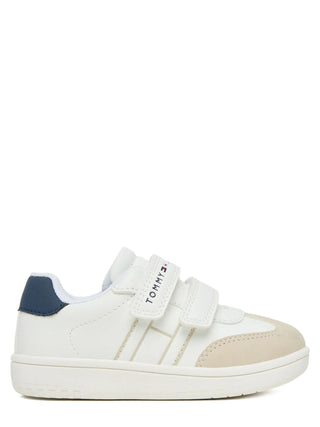 Tommy Hilfiger sneakers bambino con strappi bianco beige