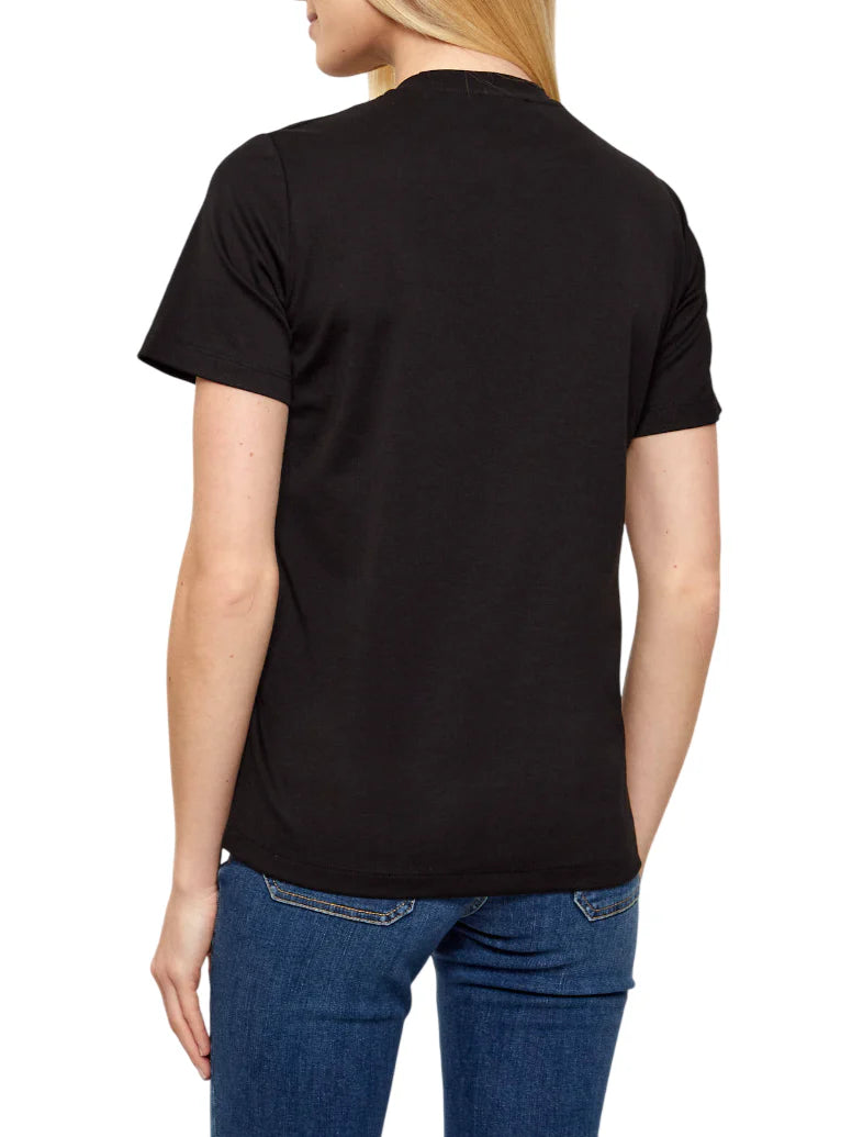Elisabetta Franchi T-shirt manica corta con logo nero