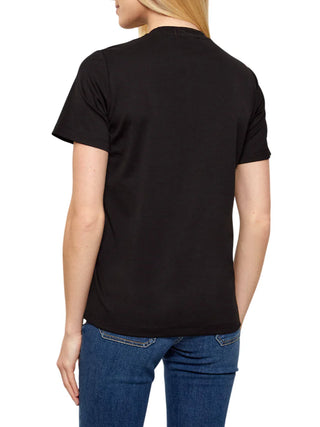 Elisabetta Franchi T-shirt manica corta con logo nero