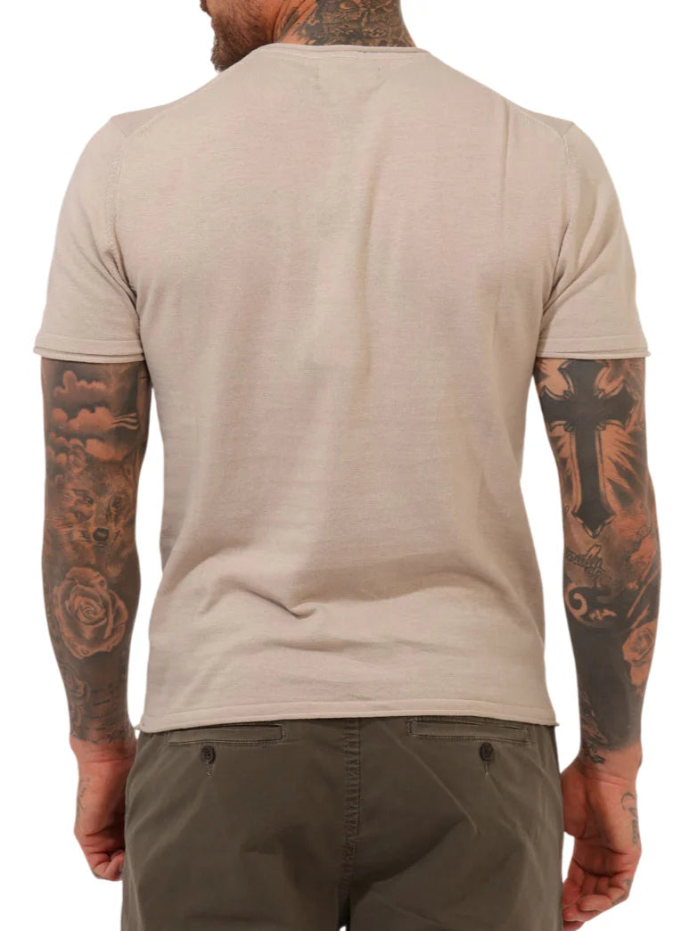 Yes Zee maglia uomo in cotone beige