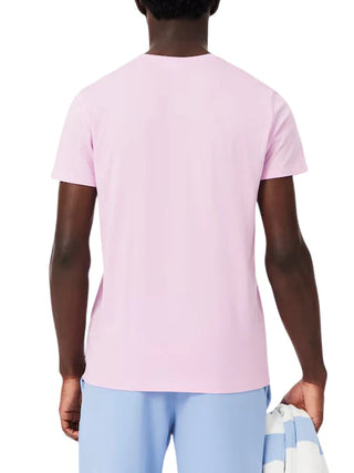 Lacoste T-shirt manica corta in cotone Pima rosa