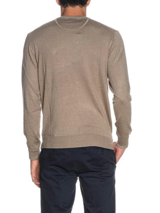 Yes Zee maglia girocollo uomo misto lana tortora M863-HL00 0298 YES-ZEE