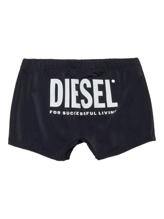 Diesel boxer mare bambino in nylon con logo nero