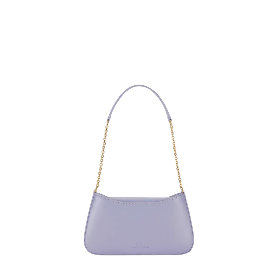 Elisabetta Franchi borsa a spalla con logo iconico lilla