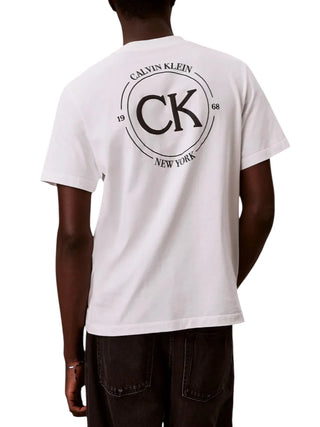 Calvin Klein Jeans T-shirt uomo manica corta con logo bianco