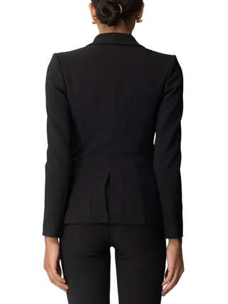 Elisabetta Franchi giacca blazer doppiopetto nero GI17456E2 110 ELISABETTA FRANCHI