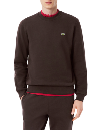 Lacoste felpa uomo in pile marrone SH9608 SKB LACOSTE 