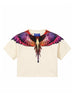 County of Milan T-shirt bambina crop stampa iconica panna