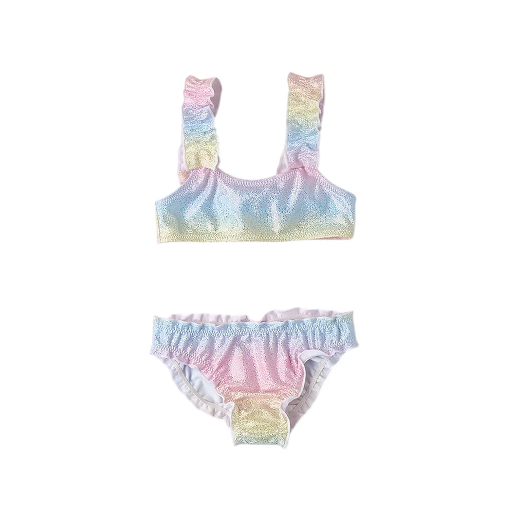 iDo bikini bambina top slip bandana fantasia multicolor