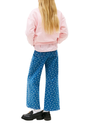 Tommy Hilfiger felpa bambina con logo flock rosa