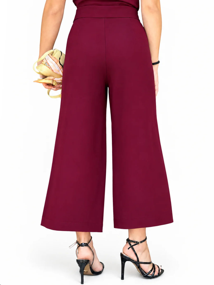 crop palazzo con elastico