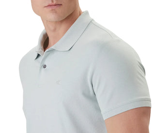 Calvin Klein polo uomo manica corta slim verde acqua