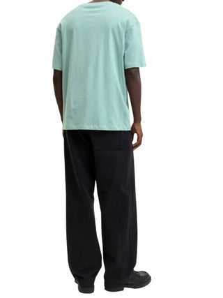 Jack&Jones T-shirt basic uomo in cotone verde acqua