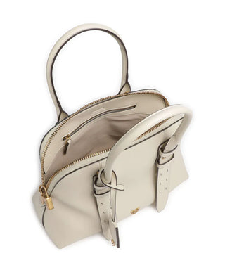 Pinko borsa Bowling Bag Medium in pelle bianco oro