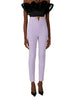 Elisabetta Franchi pantaloni slim con logo iconico lilla