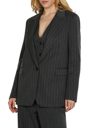 Relish giacca gessata Mandra con strass grigio MANDRA-S 1138 RELISH 