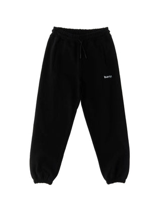 Disclaimer pantaloni joggers bambino con logo nero