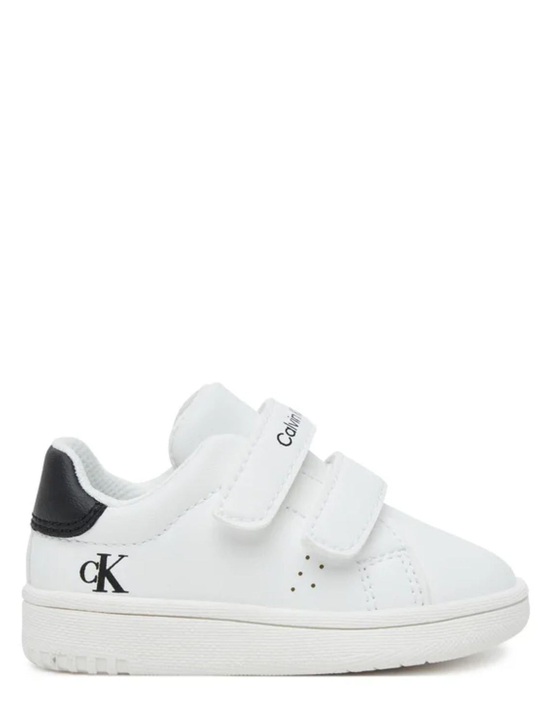 Calvin Klein sneakers bambino in ecopelle bianco