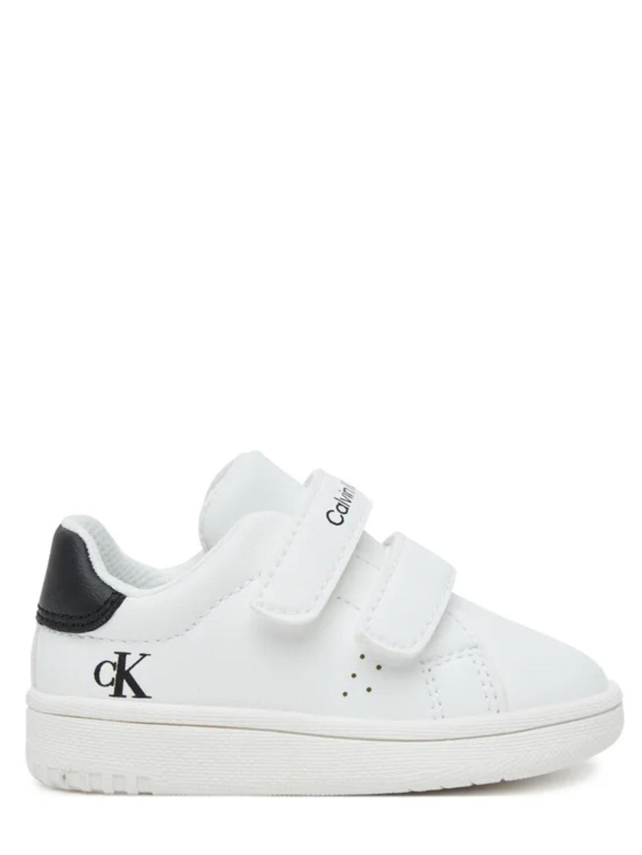 Calvin Klein sneakers bambino in ecopelle bianco