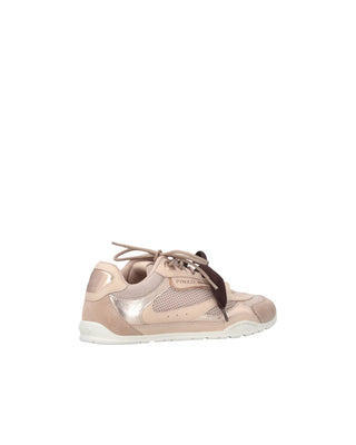 Pinko sneakers Yulia in pelle e mesh doppi lacci rosa