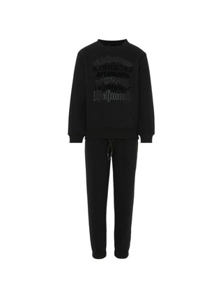 John Richmond tuta sportiva bambino con logo nero RBA25201CF BLACK John RICHMOND 