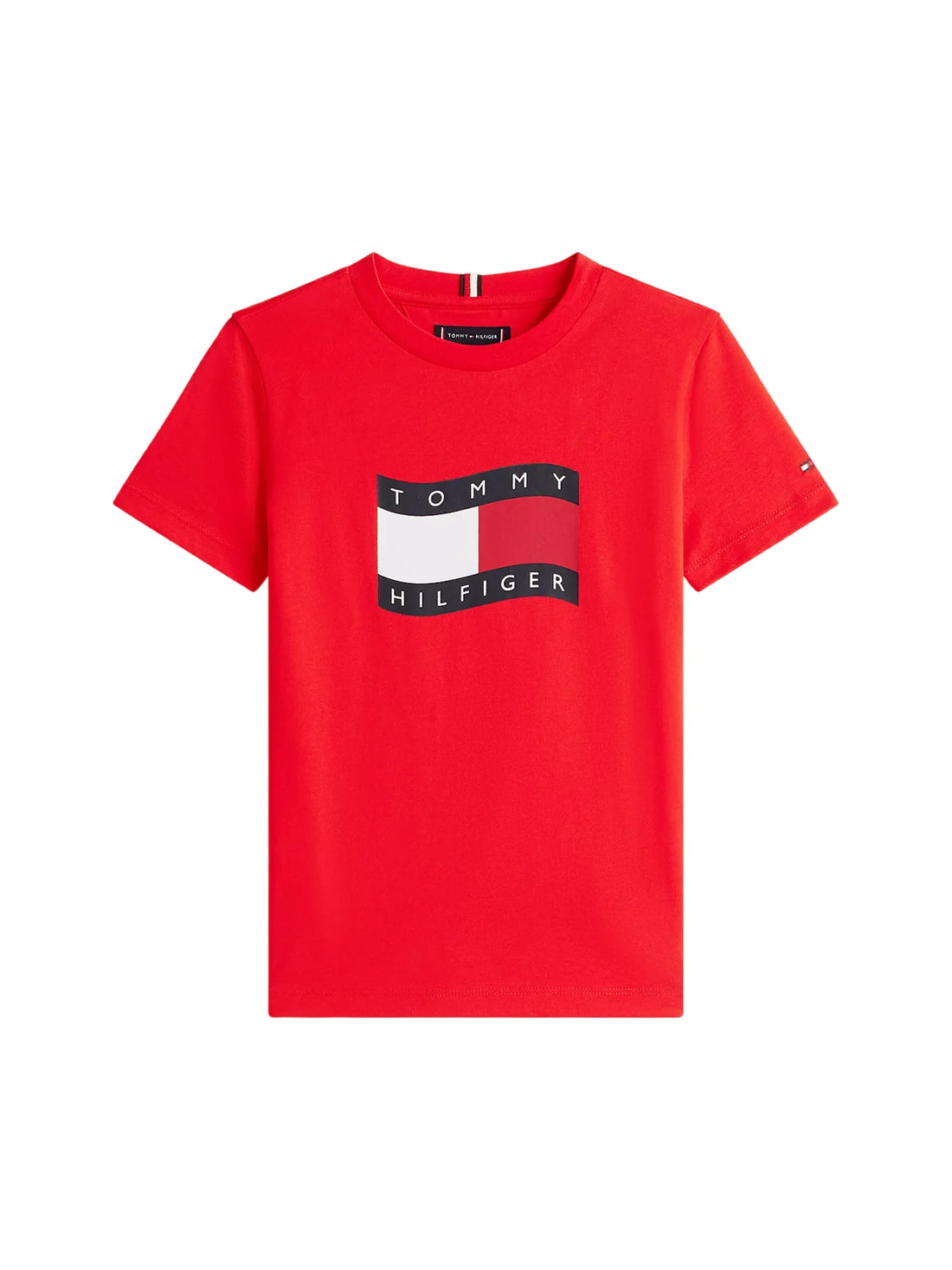 Tommy Hilfiger T-shirt manica corta stampa iconica rosso