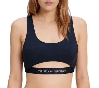 Tommy Hilfiger bikini top donna con cut out blu