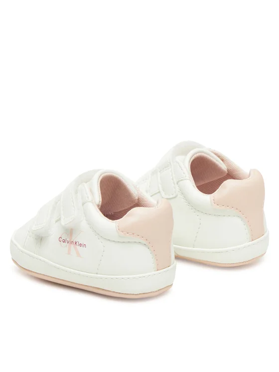 Calvin Klein scarpette neonata con strappi bianco