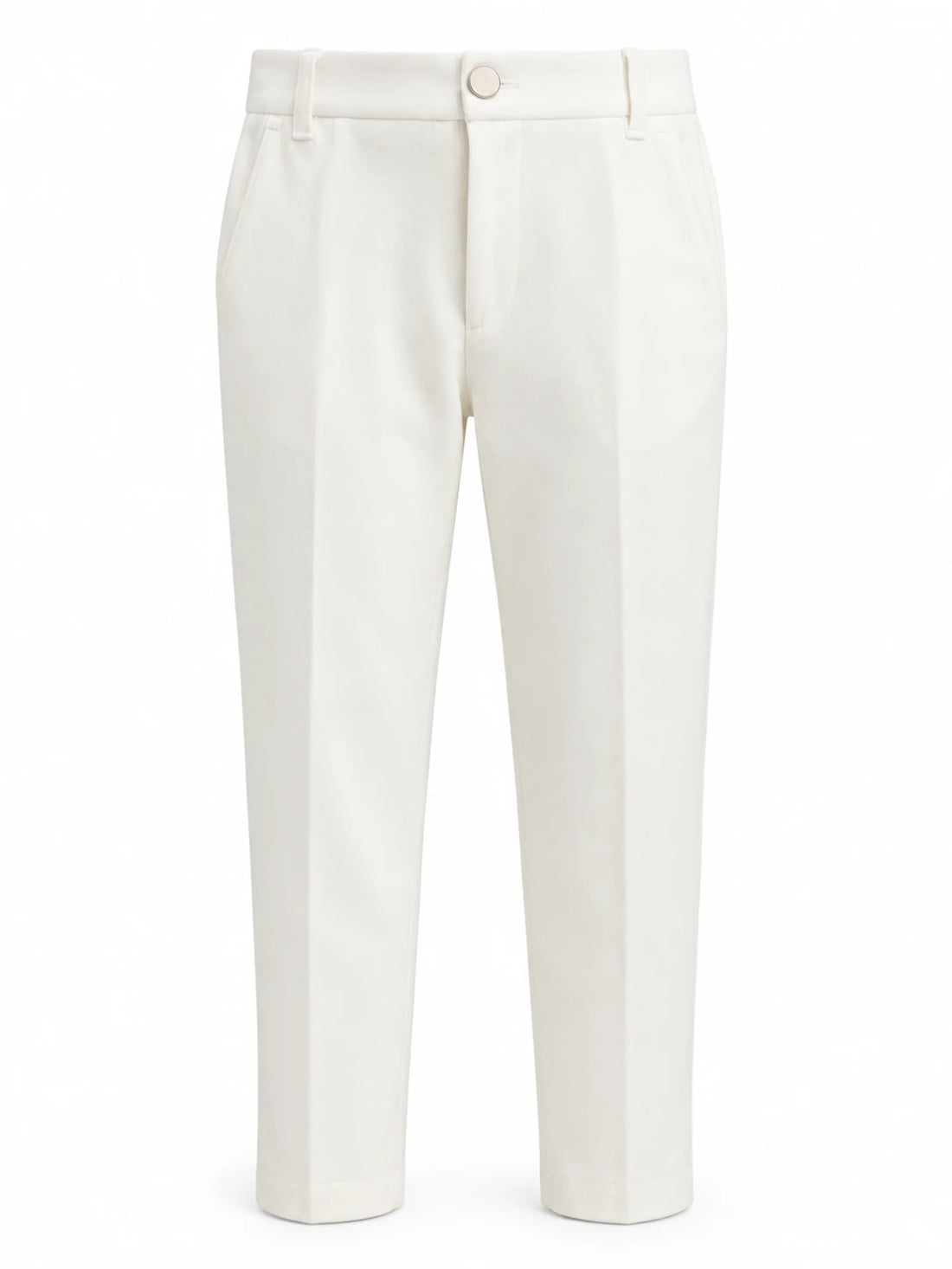 Emanuel Pris pantaloni neonato slim misto viscosa panna