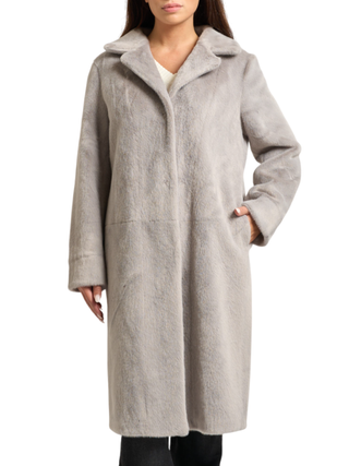 Yes Zee cappotto lungo reversibile in ecopelliccia grigio O027-KV00 0846 YES-ZEE 