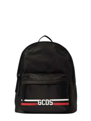 GCDS zaino bambino in nylon con logo nero