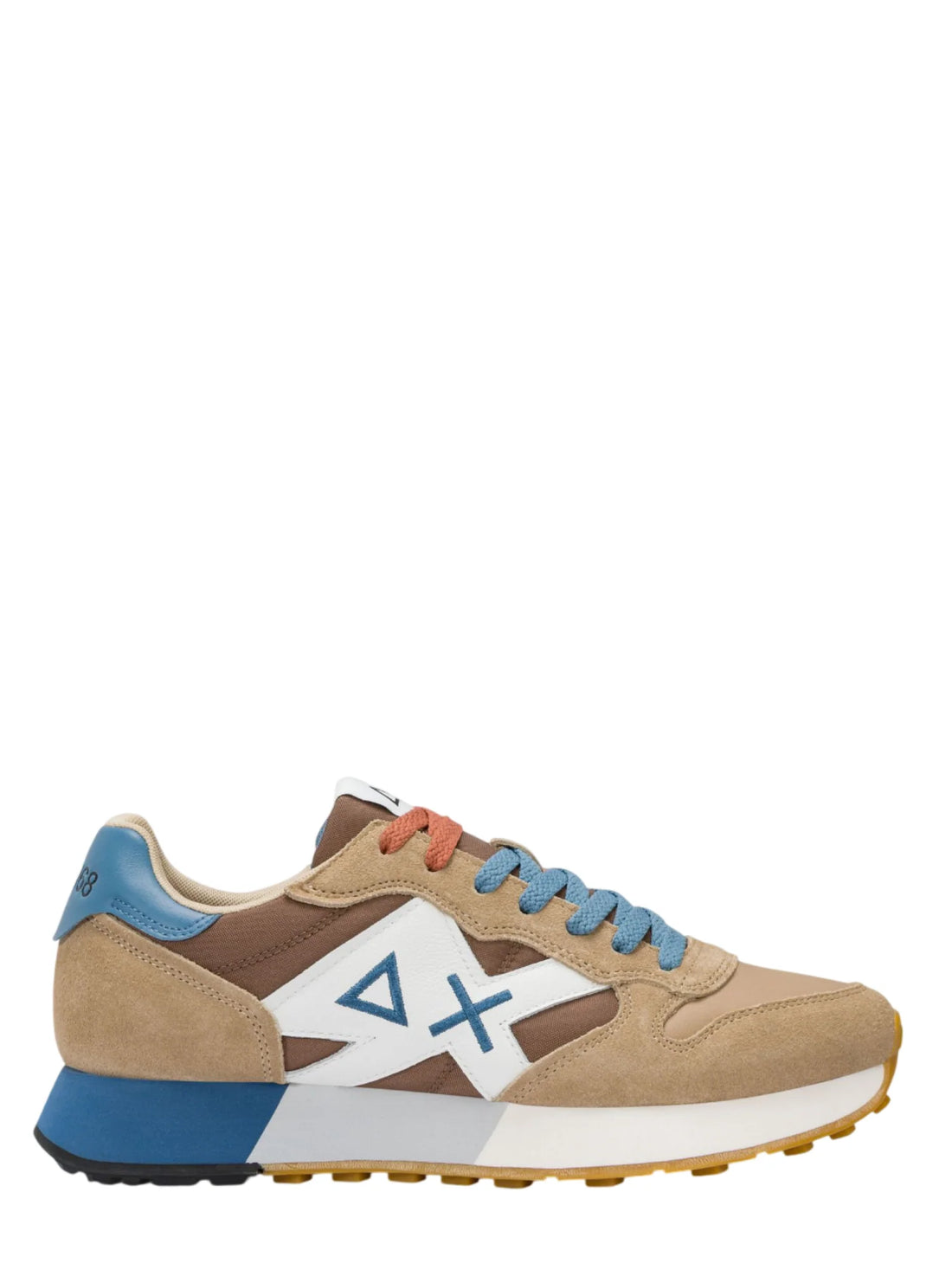 Sun68 sneakers uomo Jaki 2.0 bicolor beige blu