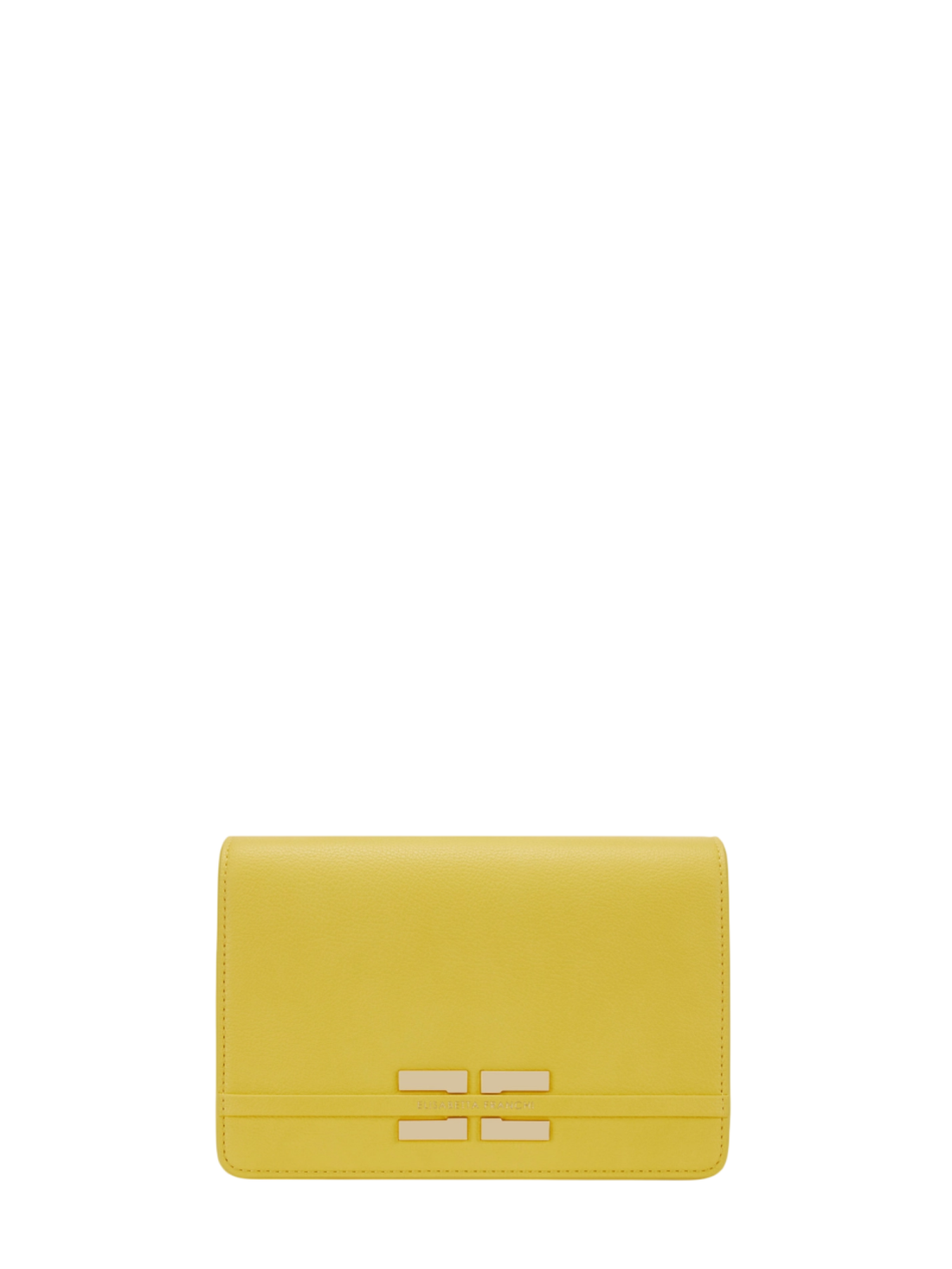 Elisabetta Franchi borsa a tracolla in ecopelle martellata gialla