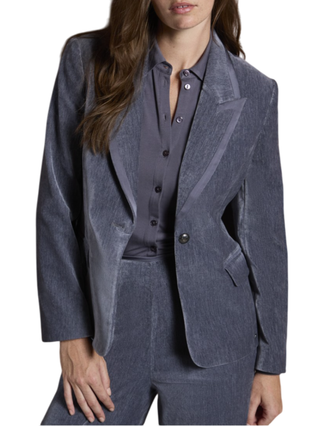 Surkana giacca blazer in velluto grigio 565LIVE322 80 SURKANA 