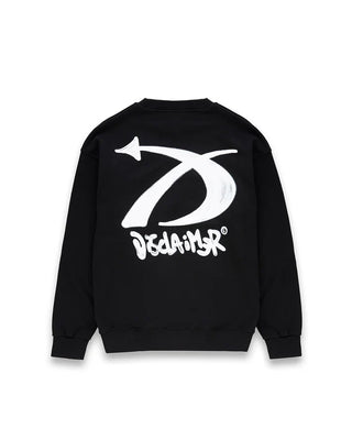 Disclaimer felpa uomo con logo posteriore nero
