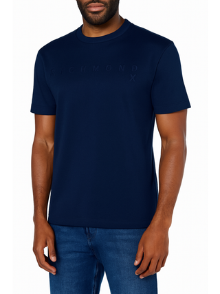 John Richmond T-shirt Patum manica corta blu UMA25046TS BLUE MEDVL John RICHMOND